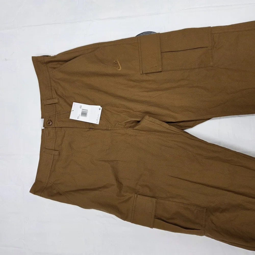 Nike Club Cargo Pants Woven British Tan Brown FZ5765-281 Men's Size 34x30